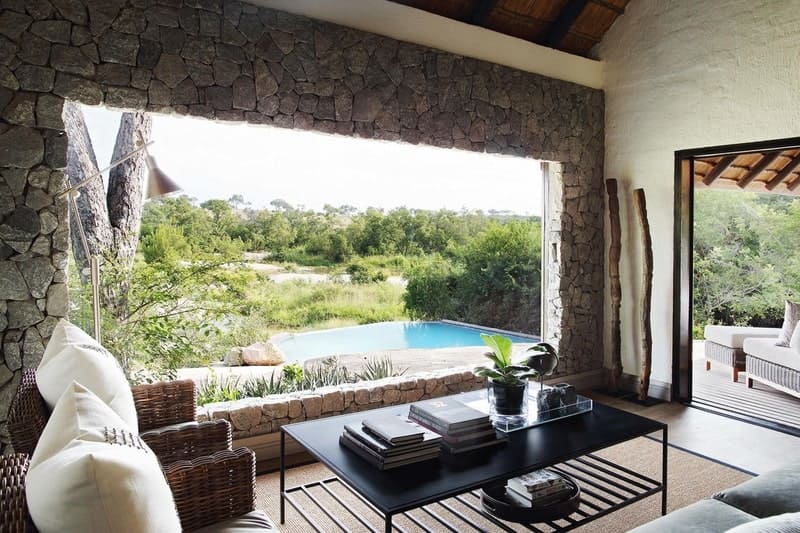 voyages de luxe afrique du sud londolozi granite terrasse piscine