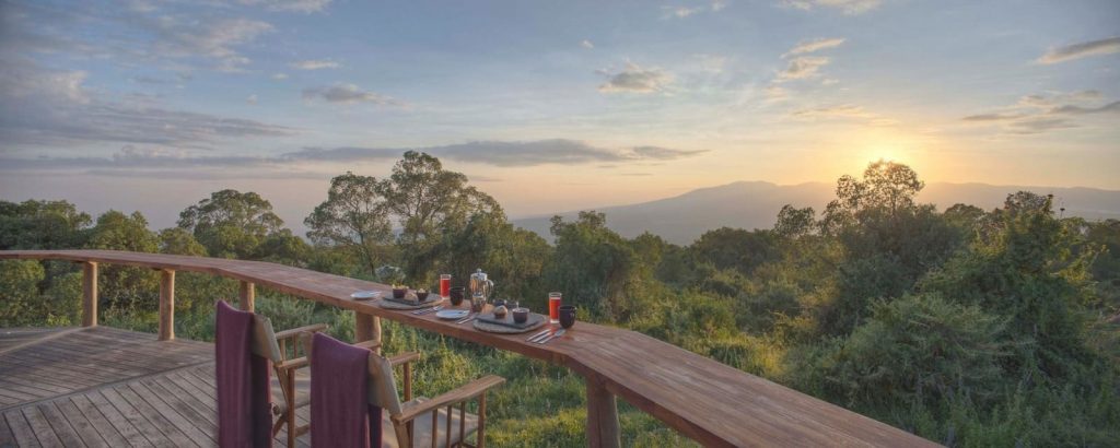 voyages de luxe tanzanie the highlands terrasse vue