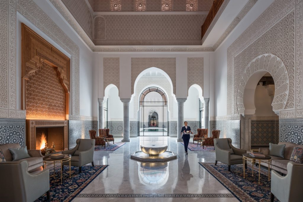 voyages de luxe hotel the oberoi marrakech lobby