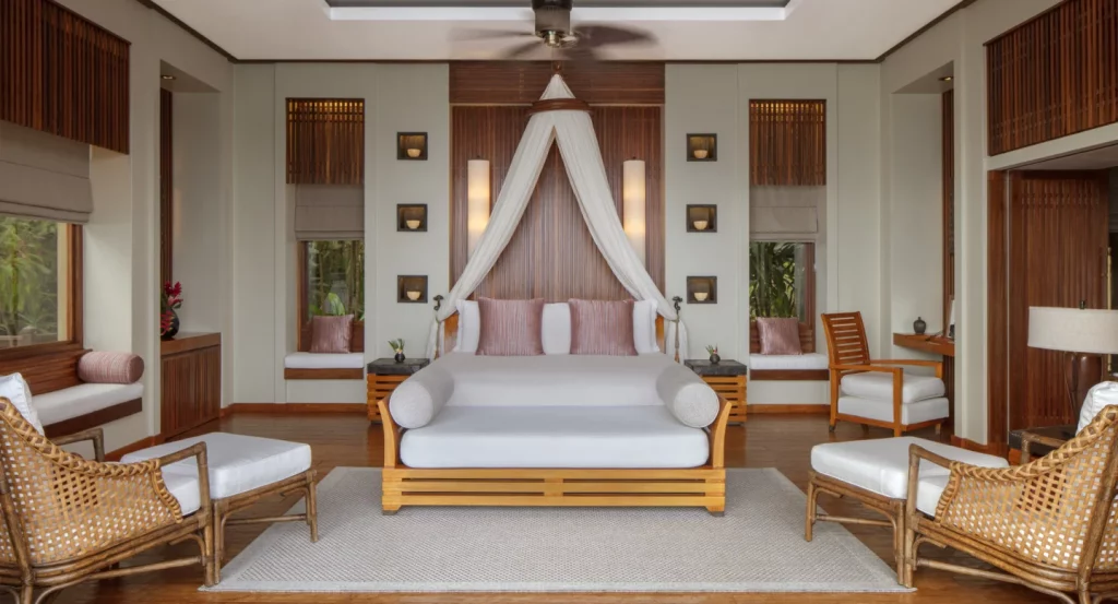 Voyages de luxe Antara Maia Seychelles chambre villa