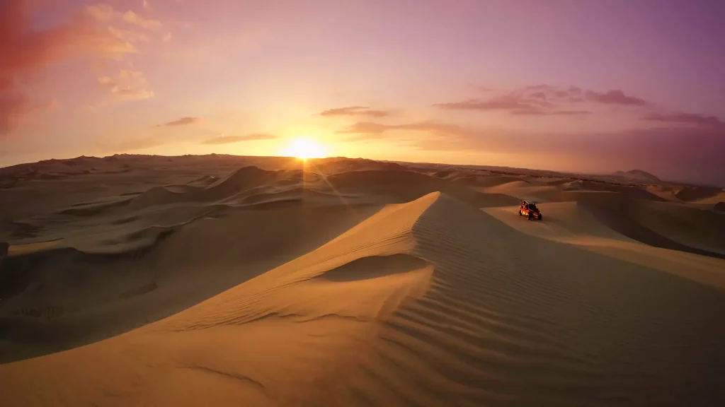 Faîtes du quad ou du buggy dans le désert de Dubaï