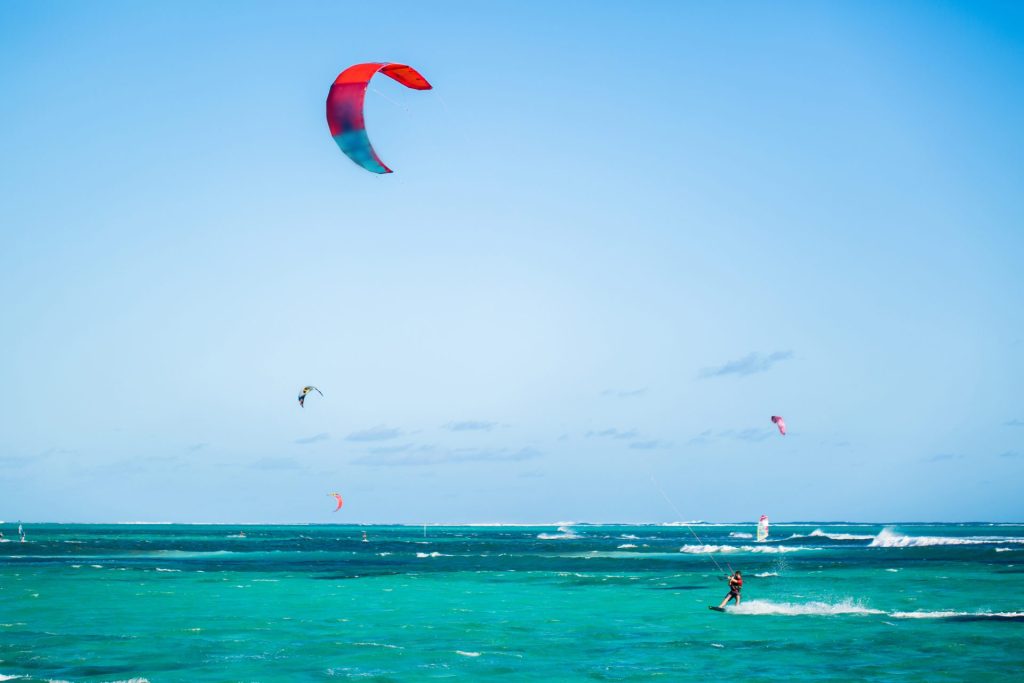 Kitesurf au Morne à l'île Maurice avec Voyages de Luxe 