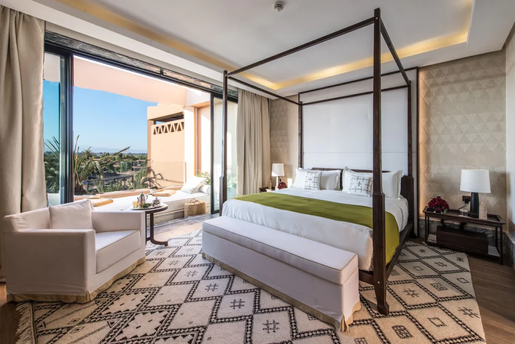 Chambre de luxe avec vue au Mandarin Oriental Marrakech