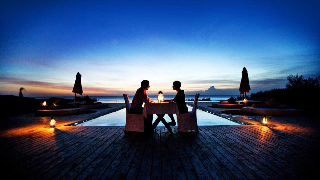 Dîner romantique en couple  à Zanzibar au Kilindi