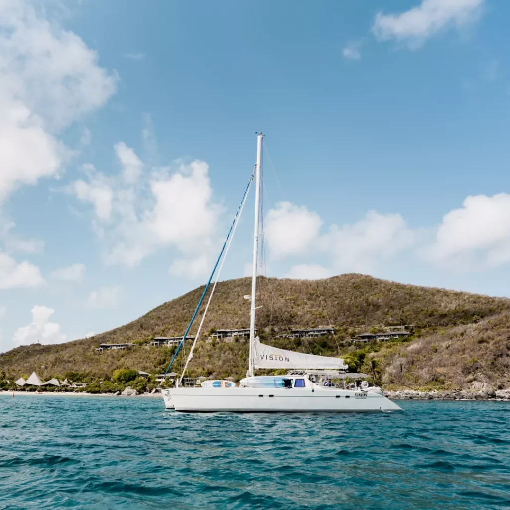 Rosewood- Little-Dix-Bay-Catamaran