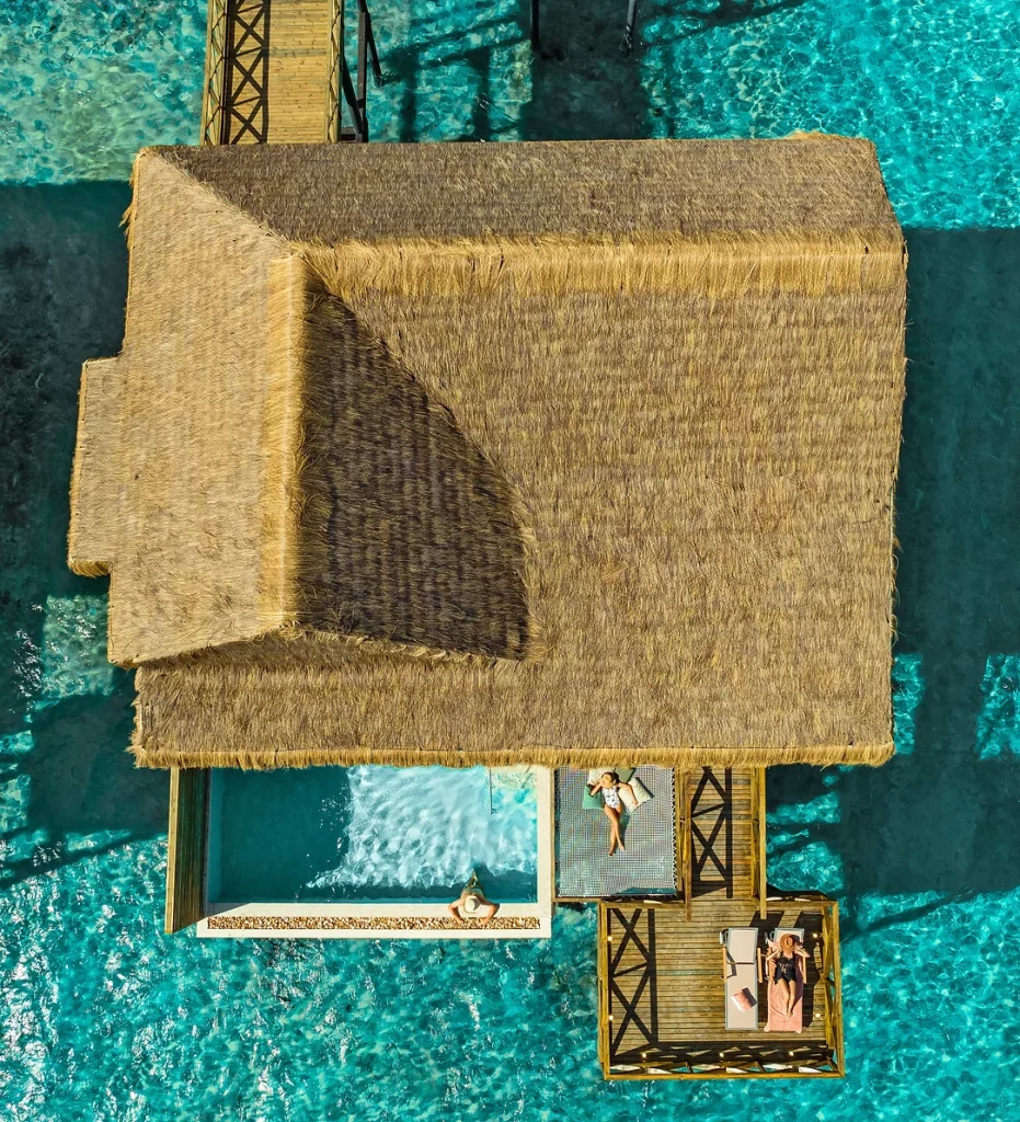 villas sur pilotis unique à Zanzibar à Bawe Island