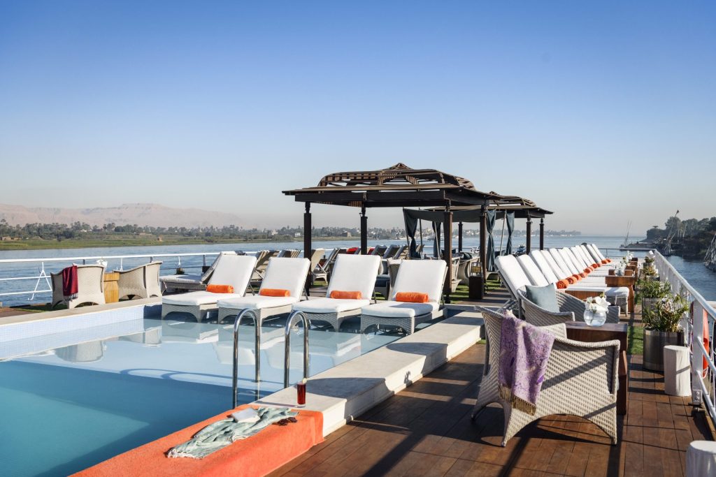 Egypt, Nile River, Sanctuary Sun Boat IV, Sun Deck