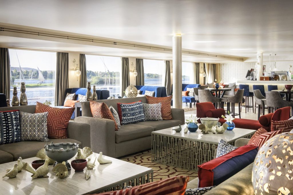 Egypt, Nile River, Sanctuary Sun Boat IV, Lounge