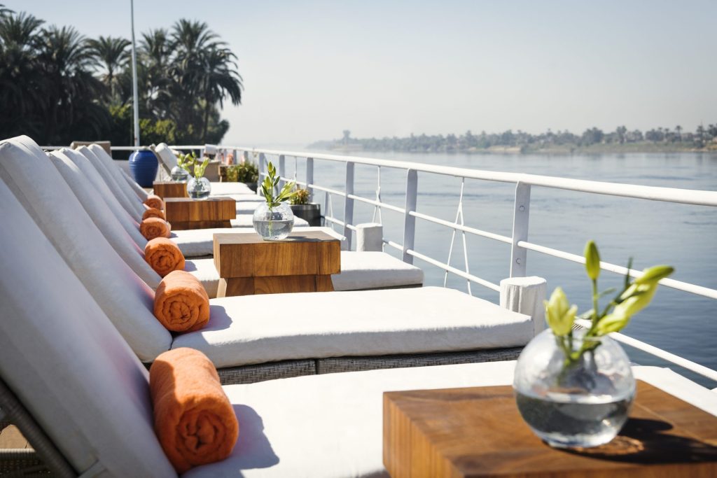 Egypt, Nile River, Sanctuary Sun Boat IV, Sun Deck