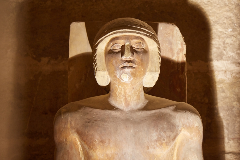 Statue,At,The,Mastaba,Of,Ti,In,Saqqara,,Egpyt