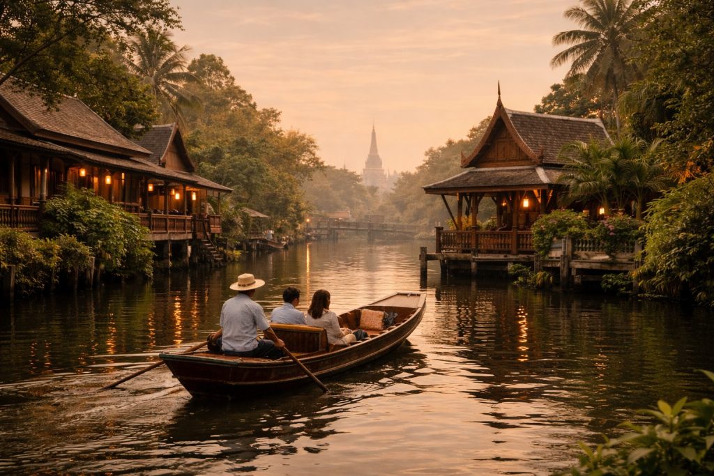 exploration des klongs à Bangkok lors d’un voyage Thaïlande sur mesure
