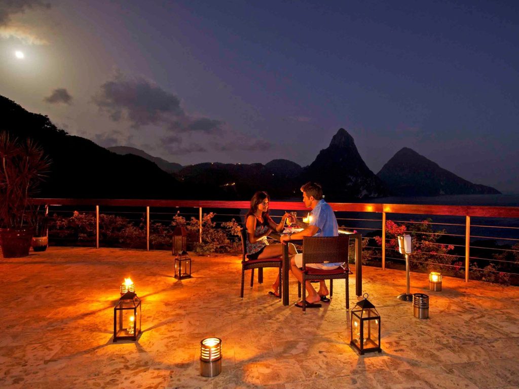 Dîner privé Jade Mountain Sainte-Lucie