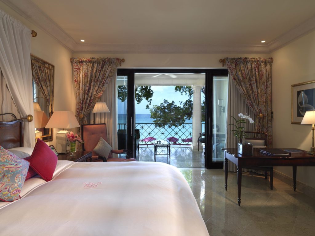Luxury Ocean Room du Sandy Lane à la Barbade avec vue sur la mer des Caraïbes