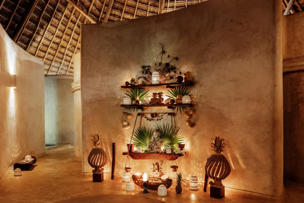 Spa inspiré des rituels mayas à Hotel Esencia sur la Riviera Maya dans une atmosphère intime et chaleureuse