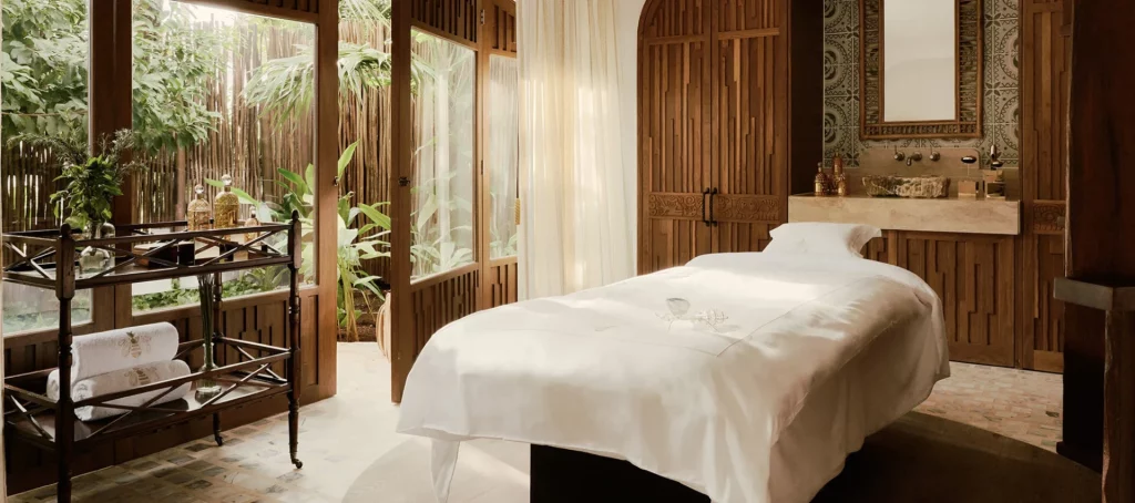 Cabine de soin au spa Guerlain du Maroma, A Belmond Hotel sur la Riviera Maya