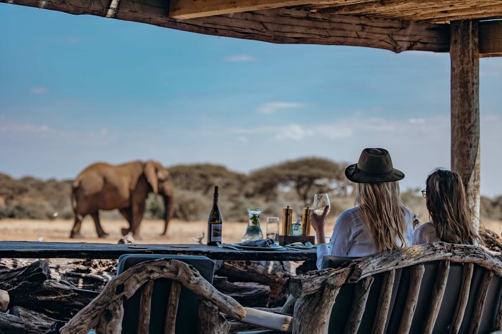 Observation des éléphants au ol Donyo Lodge