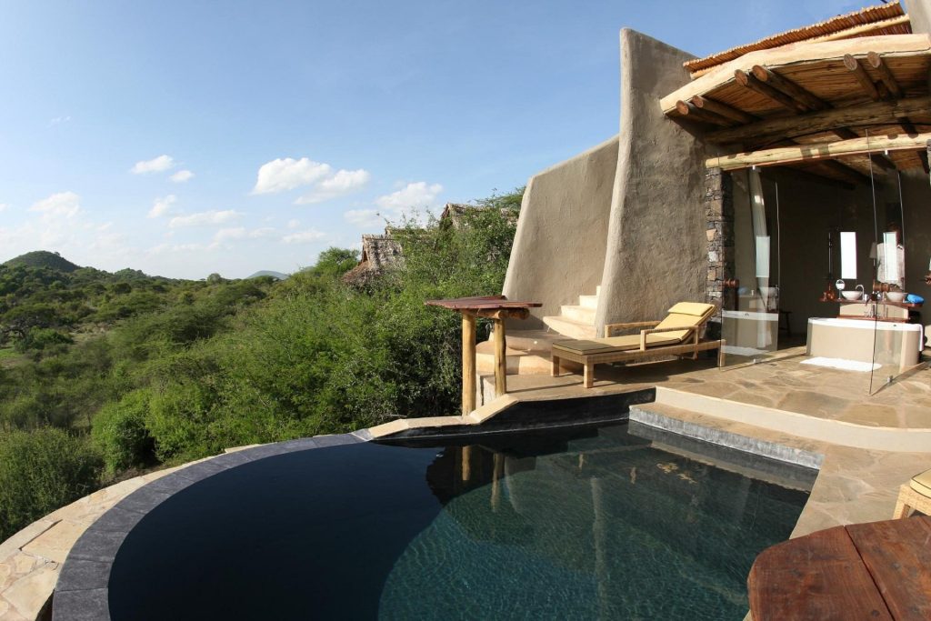 Safari Suite avec piscine privée au ol Donyo Lodge